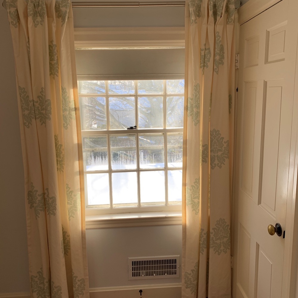 Ballard Design curtains - Bingham printed damask drapery panels 84 inches long